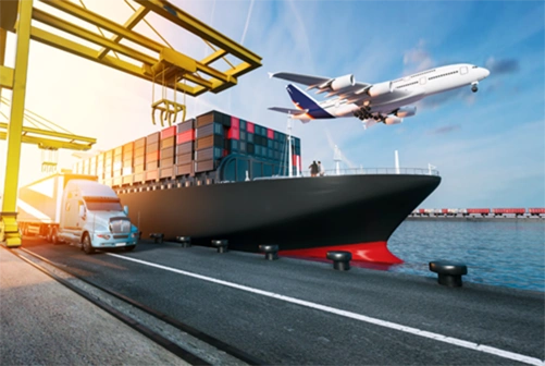 自建专业物流运输团队，为海陆空一条龙供应保驾护航